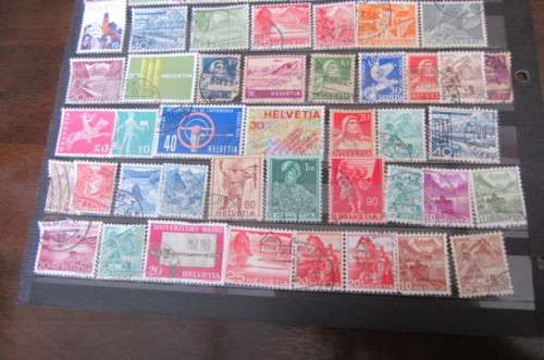 76 VARIOUS STAMPS SWITZERLAND