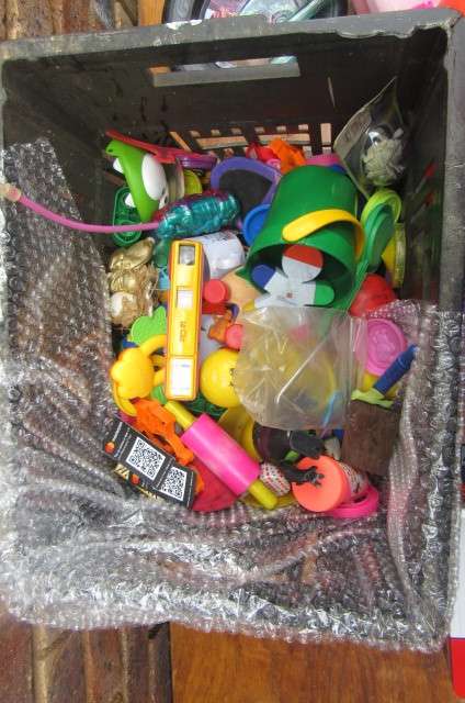 GRATE FULL OF UNCHECHED AND NOT COUNTED TOYS- CAN ONLY BE COLLECTED