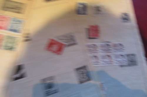 79 PAGES WITH HINGED WORLD STAMPS - BID PER PAGE