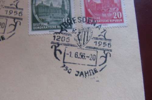 FDC GERMANY - 750 YEARS DRESDEN- 1.6.56 -20
