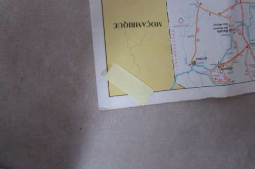 VINTAGE FOLDABLE KRUGER PARK MAP - ANIMAL COUNTING 1971 - AS PER SCAN - SP