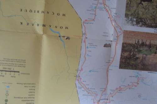 VINTAGE FOLDABLE KRUGER PARK MAP - ANIMAL COUNTING 1971 - AS PER SCAN - SP