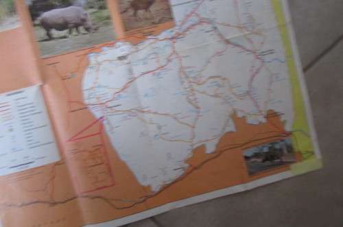 VINTAGE FOLDABLE KRUGER PARK MAP - ANIMAL COUNTING 1971 - AS PER SCAN - SP