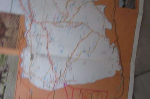 VINTAGE FOLDABLE KRUGER PARK MAP - ANIMAL COUNTING 1971 - AS PER SCAN - SP