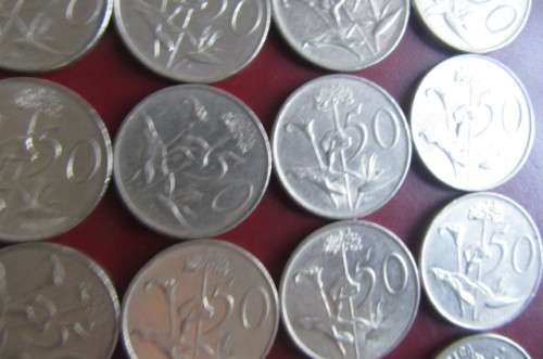 20 VARIOUS FIFTY CENT COINS AS ONE LOT - C07