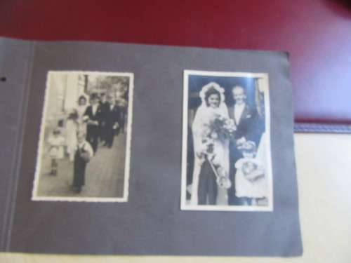 OLD WEDDING PICTURES - UNFORTENATELY GLUED BACK TO BACK