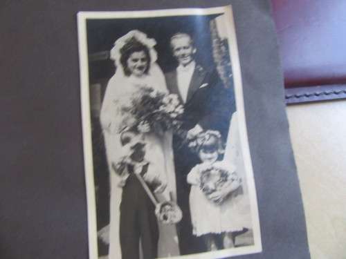 OLD WEDDING PICTURES - UNFORTENATELY GLUED BACK TO BACK
