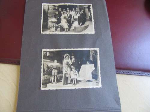 OLD WEDDING PICTURES - UNFORTENATELY GLUED BACK TO BACK