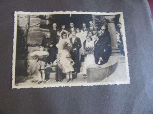 OLD WEDDING PICTURES - UNFORTENATELY GLUED BACK TO BACK