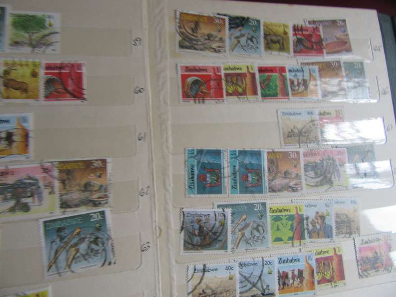 OVER 200 DUPLICATIONS FROM ZIMBABWE IN OLD STOCK BOOK - AS PER SCAN