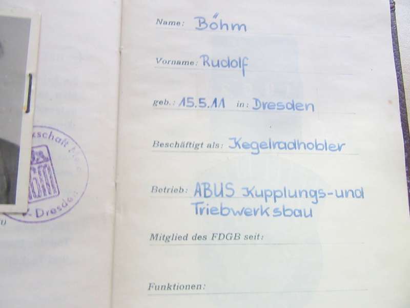 A PIECE OF GERMAN HISTORY - NOSTALGY - AKTIVISTENAUSWEIS - RUDOLF BOEHM