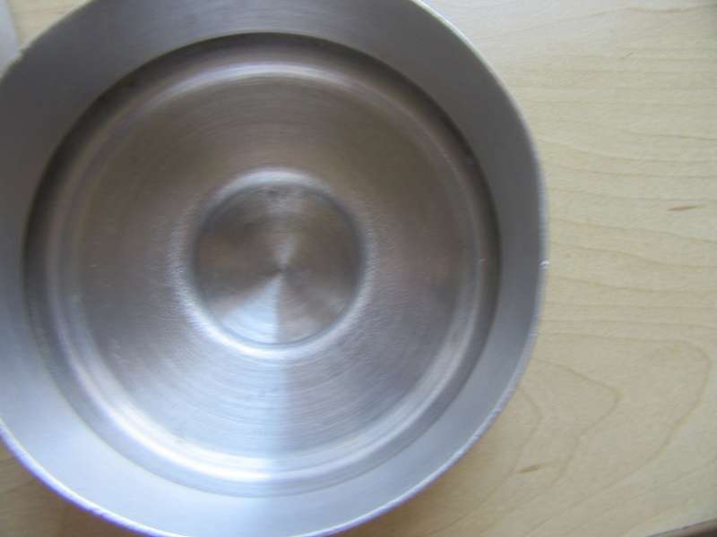 VINTAGE ALUMINIUM MILK CAN FROM GERMANY - APPR. 100 MM DIAM. - 120 MM HIGH - AS PER SCAN