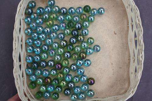 100 GLASS MARBLES