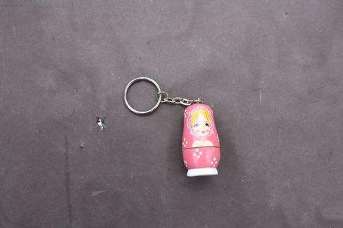 SMALL WOODEN DOLL KEYRING