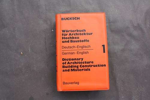 WOERTERBUCH FUER ARCHITEKTUR - 1