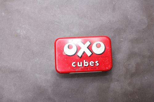 SMALL TIN BOX - OXO CUBES - ENGLAND