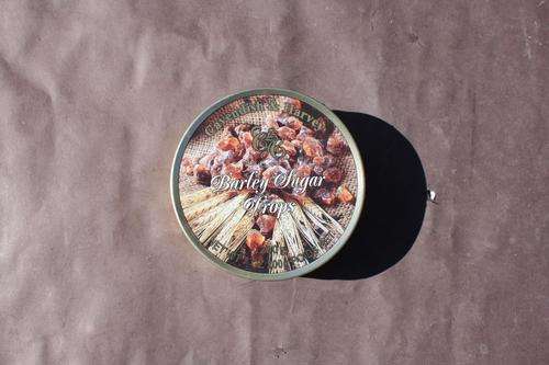 SMALL TIN BOX - BARLEY SUGAR DROPS - GERMANY
