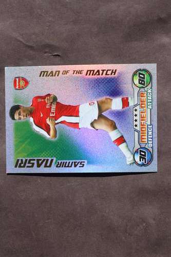 MATCH ATTAX CARD - SAMIR NASRI - MAN OF THE MATCH