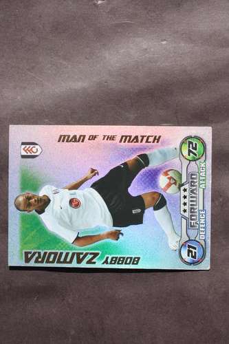 MATCH ATTAX CARD - BOBBY BOBBY ZAMORA - MAN OF THE MATCH
