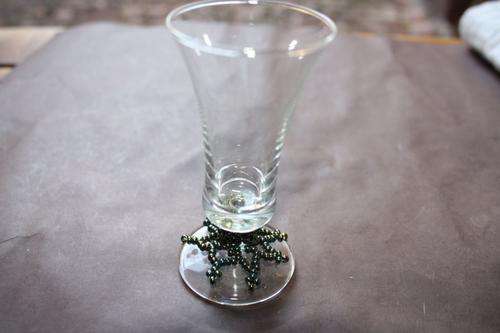 SMALL GLASS WITH BEADINGS