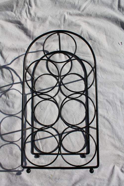 METAL WINE RACK FOR 7 BOTTLES - 215 X 160 MM - 400 MM HIGH