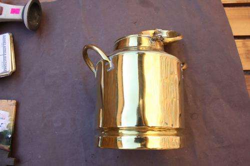 BRASS MILK CAN - 140 MM DIAM. - 160 MM HIGH