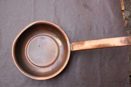 OLD SOLID COPPER PAN - 215 MM DIAM. - 45 MM HIGH