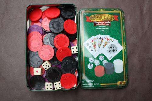 CLASSIC GAME - PLAYING CARDS - POKER CHIPS & DICE - NO CARDS