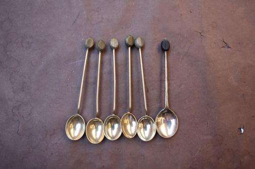 6 SMALL SPOONS - 100 MM - EPNS
