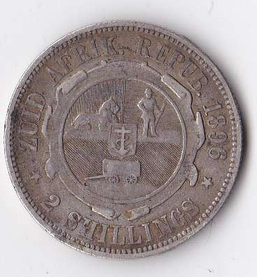 1896 Z.A.R. 2 SHILLINGS *R1 START* NO RESERVE