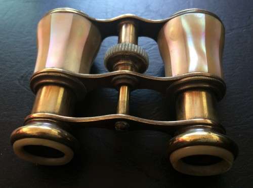 Gorgeous Brass and Mother of Pearl Opera Glasses