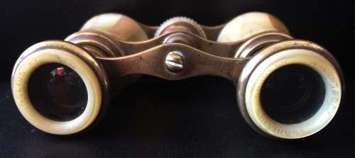 Gorgeous Brass and Mother of Pearl Opera Glasses