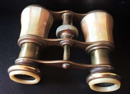 Gorgeous Brass and Mother of Pearl Opera Glasses