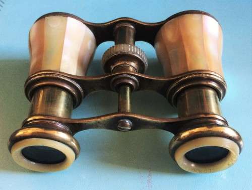 Gorgeous Brass and Mother of Pearl Opera Glasses