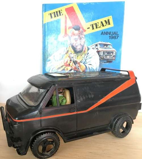 COLLECTION OF 1983 ORIGINAL A-TEAM ACTION FIGURES AND ACCESSORIES