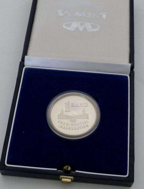 R1 SILVER PROOF 1994 PRESIDENTIAL INAUGURATION COIN - SA MINT - ***R1 START*** NO RESERVE!!!