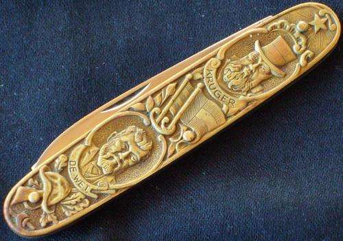 BOER WAR PAUL KRUGER AND DE WET POCKET KNIFE *** R1 START *** NO RESERVE