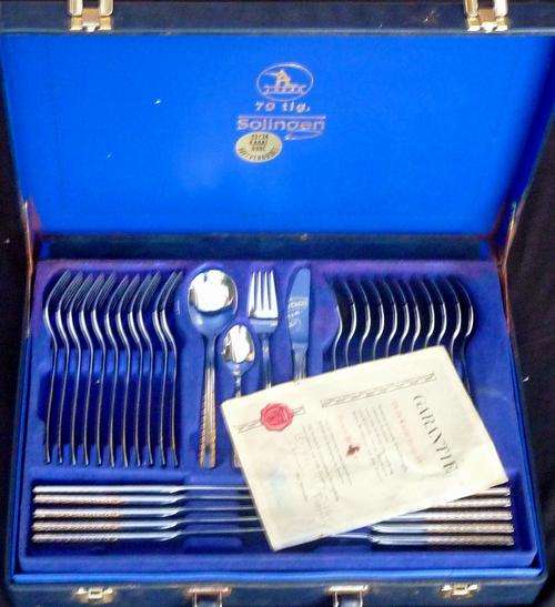 STUNNING SOLINGEN 69 PIECE CUTLERY SET WITH 23/24 CARAT GOLD OVERLAY *** R1 START *** NO RESERVE