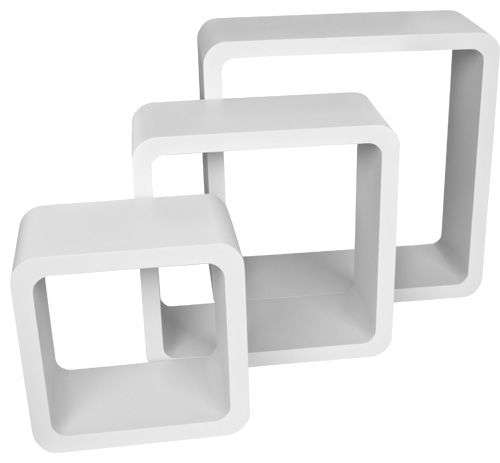 Modern Bookshelf Nesting Cubes - White