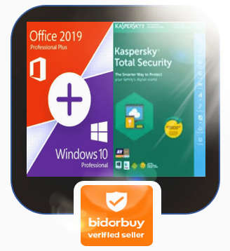 Windows 10 Pro + Office 2019 Pro Plus + Kaspersky Total Internet Security 2021 Combo Deal