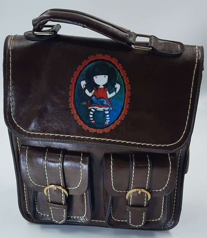 #SHOULDER OR BACKPACK BAG ! brown !!