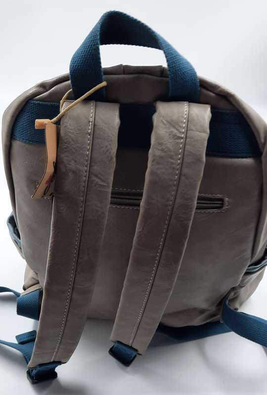 BACKPACK BY TROOCOLOR! (COTTON ROAD) GREY/BLUE/PINK