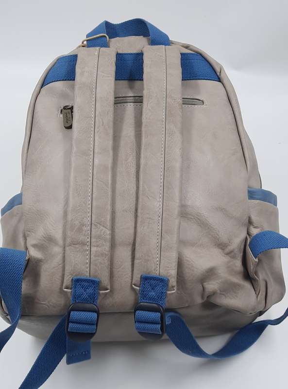 BACKPACK BY TROOCOLOR! (COTTON ROAD) GREY/BLUE/PINK