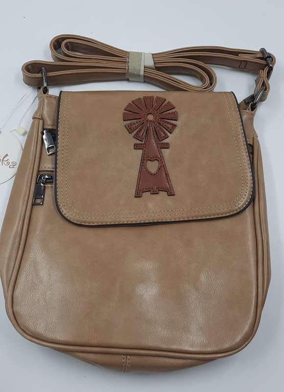 sling bag LIGHT BROWN WINDMILL DESIGN