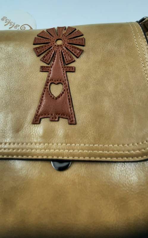 sling bag LIGHT BROWN WINDMILL DESIGN