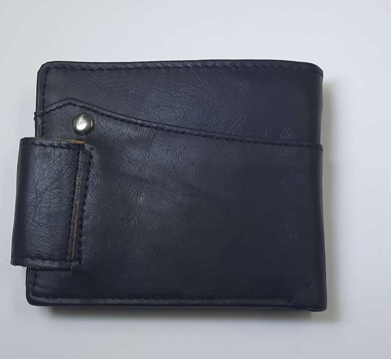 Genuine Leather Cowhide Wallet by Camel Mountain in Black