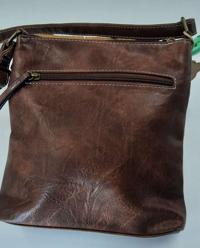 ##SUPER STYLISH## COTTON ROAD SLING/SHOULDER BAG IN BROWN! ##VERY NICE##