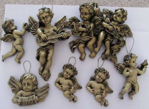 SET OF ANGELS 7 IN A SET. PLACE ANYWHERE WITH DOUBLE SIDED TAPE,OR WIRE,OR TWINE