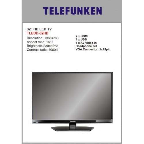 Telefunken TLEDD-32HD 32" HD LED TV