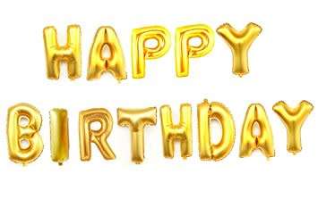 Golden Foil balloons , Party Wedding Supply "HAPPY BIRTHDAY"
